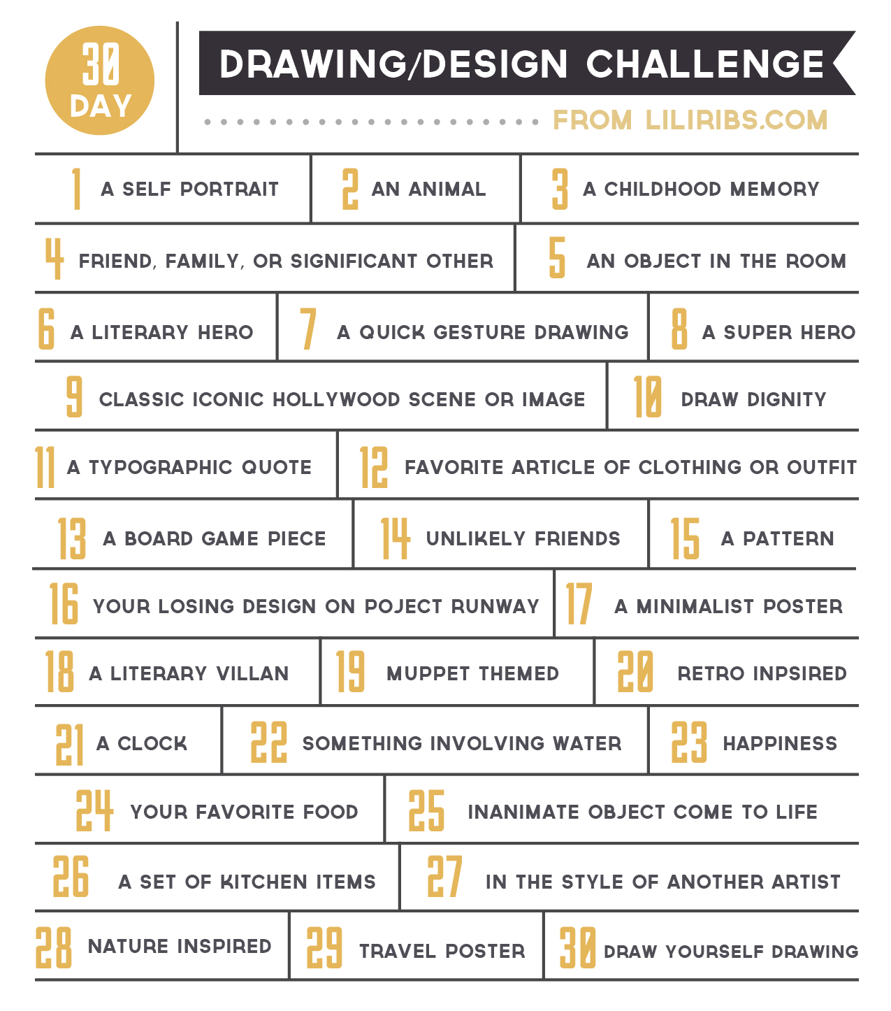 1275x1446 day drawingdesign challenge! lili ribeira graphic design - Drawing A Day Challenge
