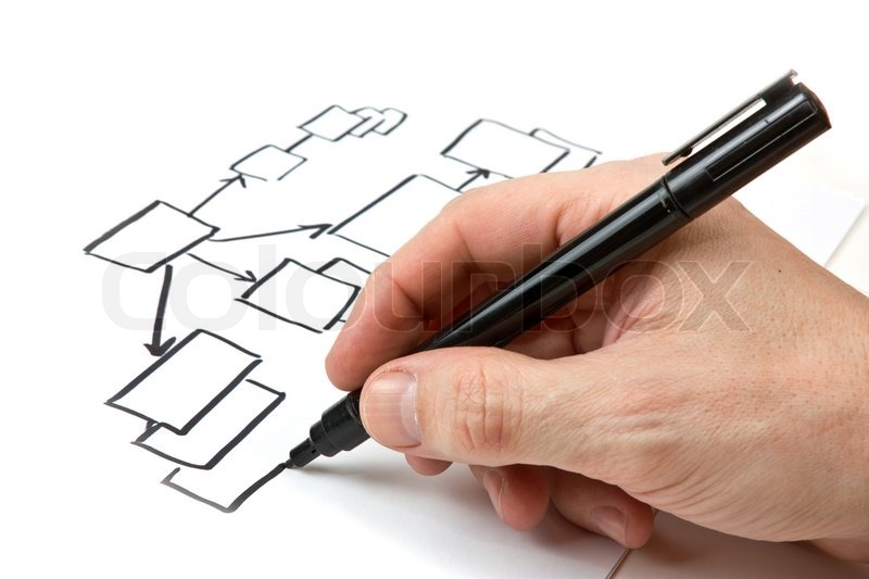 800x533 Hand Drawing Block Diagram Isolated Stock Photo Colourbox - Drawing A Diagram