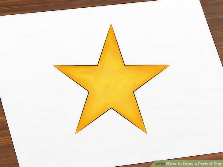 728x546 How To Draw A Perfect Star Steps - Drawing A Five Pointed Star