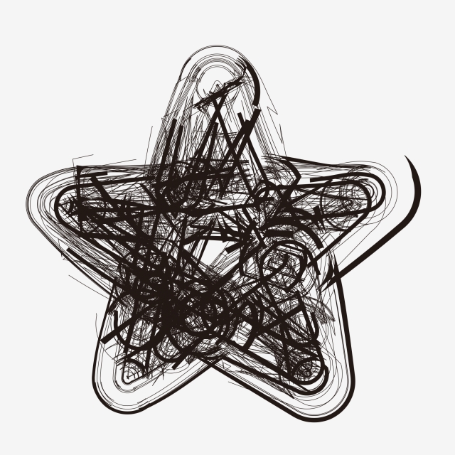 640x640 pentagram black five pointed star black five pointed star png - Drawing A Five Pointed Star