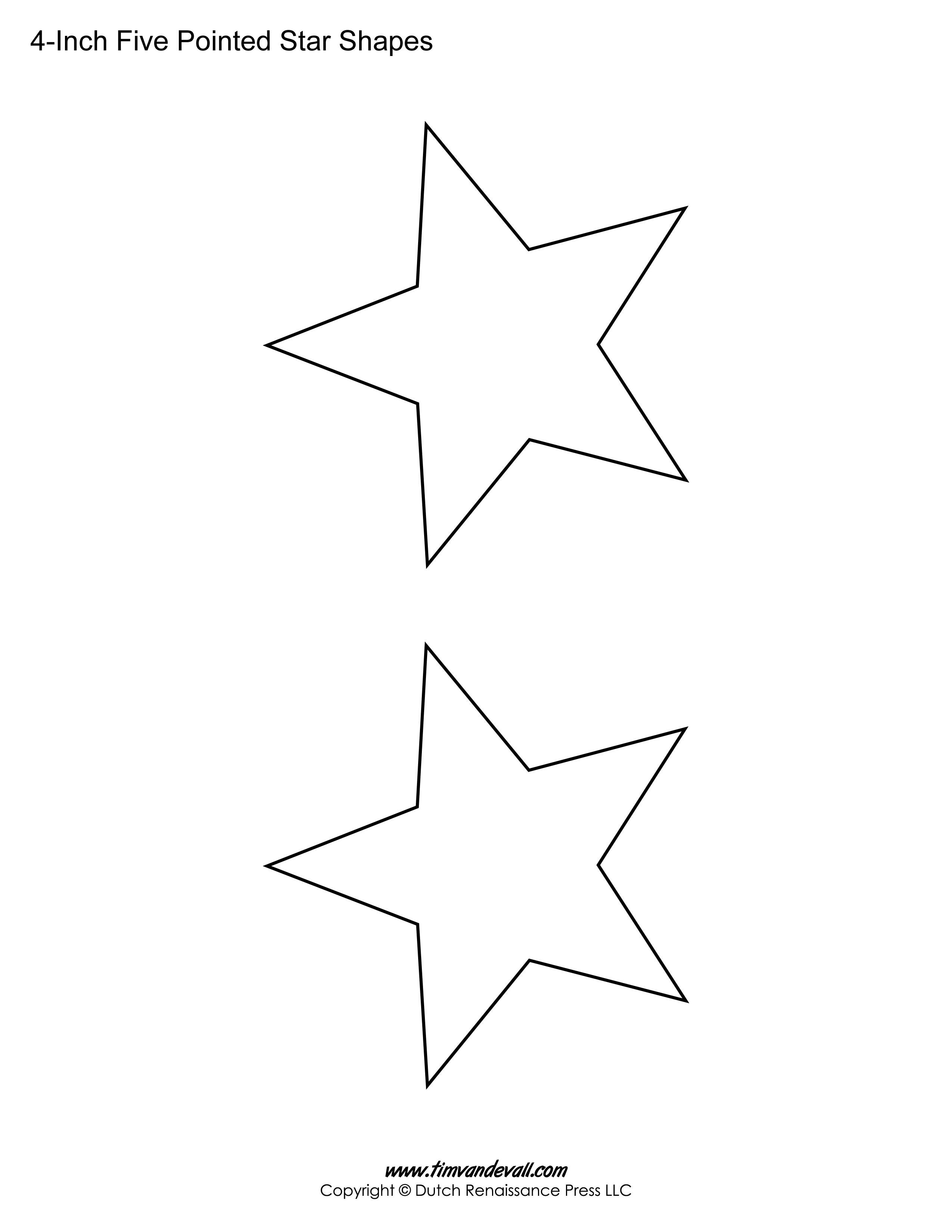 2550x3300 printable five pointed star templates blank shape pdfs - Drawing A Five Pointed Star