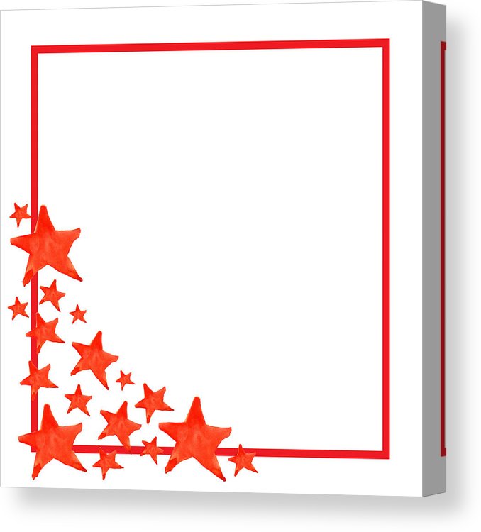 678x750 Watercolor Five Pointed Star Symbol Frame Template Background - Drawing A Five Pointed Star