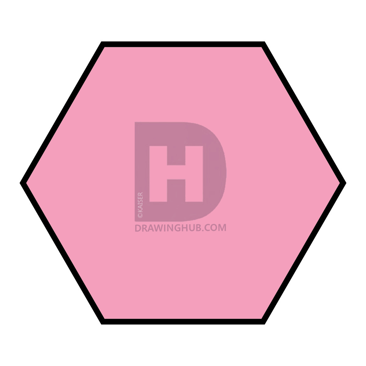 1200x1200 How To Draw A Hexagon, Step - Drawing A Hexagon