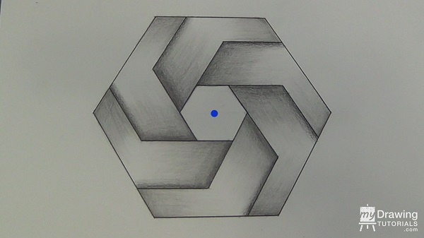 600x337 How To Draw An Impossible Hexagon Impossible Shapes My Drawing - Drawing A Hexagon