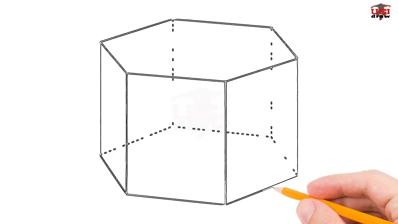 1280x720 How To Draw A Hexagon Step - Drawing A Hexagon