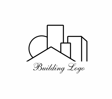 389x346 Building Construction Line Drawing Vector Logo Download Vector - Drawing A Logo Free