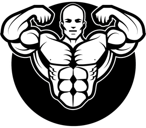 300x263 Bodybuilder Drawing Logo Vector - Drawing A Logo Free