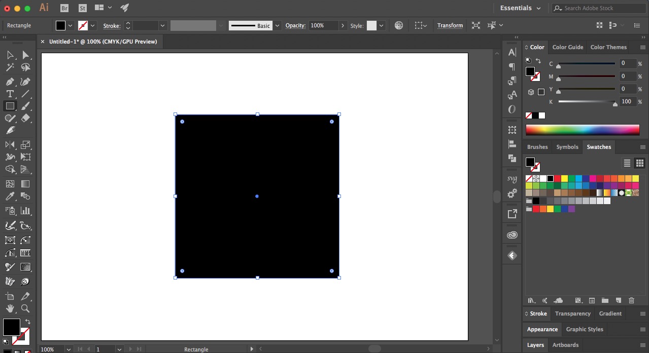 1279x697 Getting Into Illustrator Drawing Basic Shapes - Drawing A Rectangle