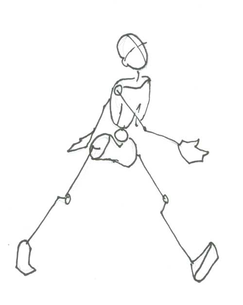500x626 how to draw figures - Drawing A Stickman