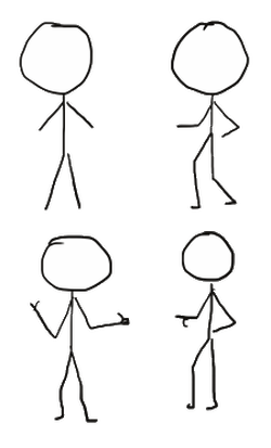 250x413 tips and ideas for drawing stick men - Drawing A Stickman