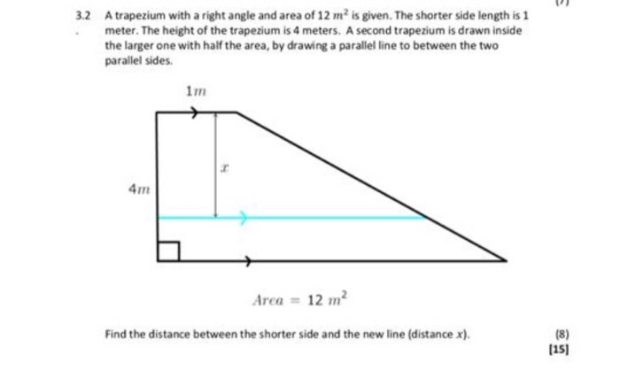 700x436 Solved A Trapezium With A Right Angle And Area Of I - Drawing A Trapezium