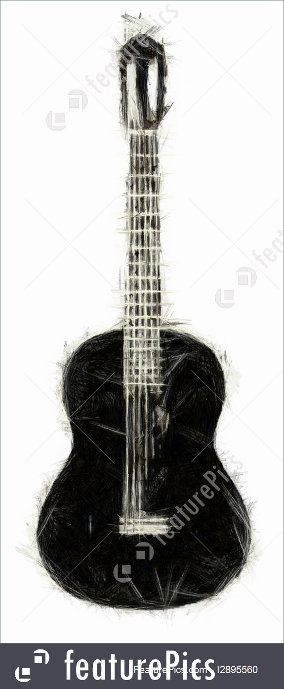575x1392 acoustic guitar drawing image - Drawing Acoustic Guitar