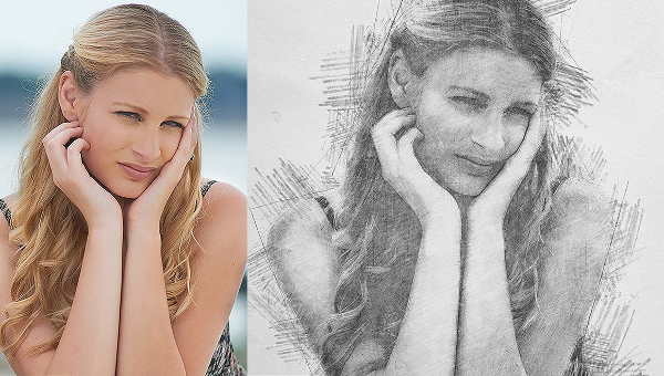 600x340 Pencil Drawing Photoshop Actions - Drawing Action Photoshop Free