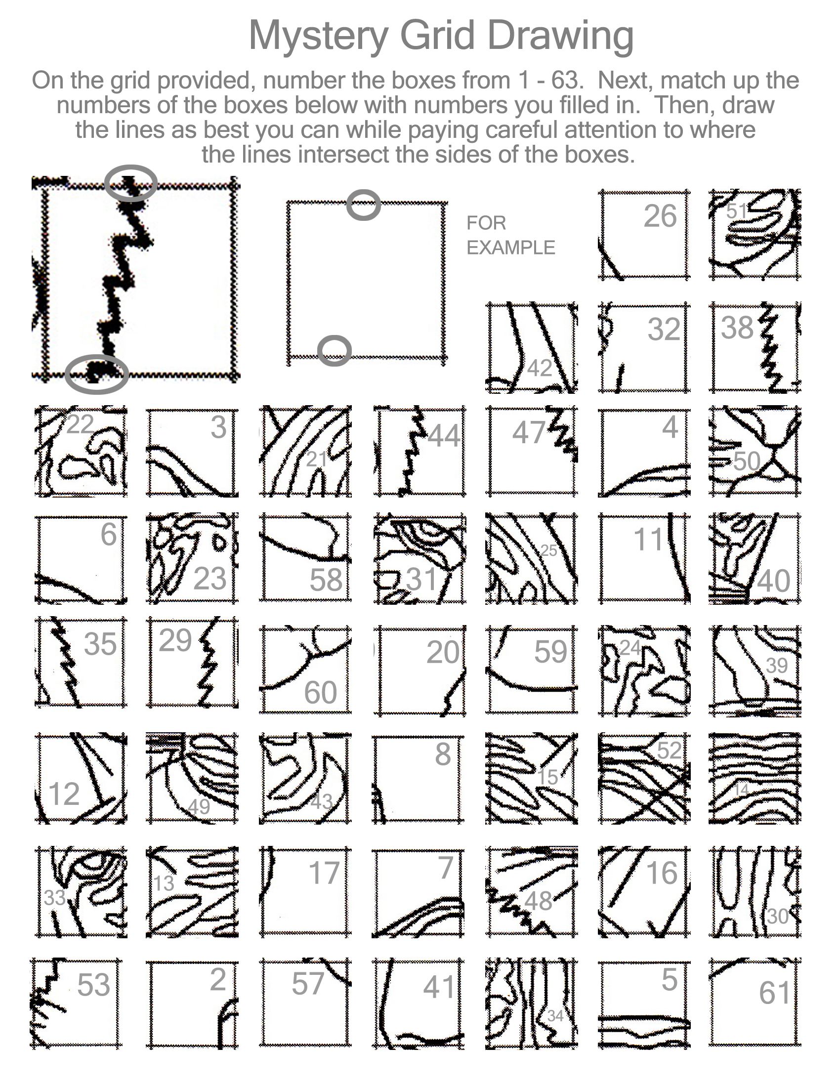 1700x2200 Drawing Activity To Teach The Grid Method Requires - Drawing Activities