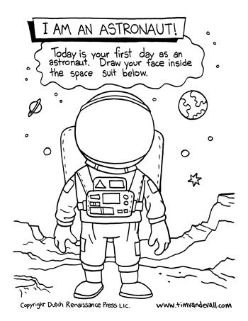 350x453 I Am An Astronaut - Drawing Activities