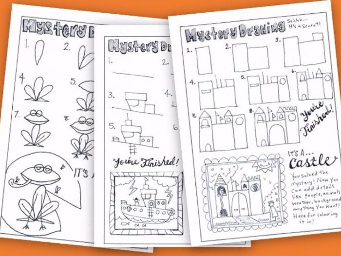 700x525 Mystery Drawings Guided Drawing Activity - Drawing Activities