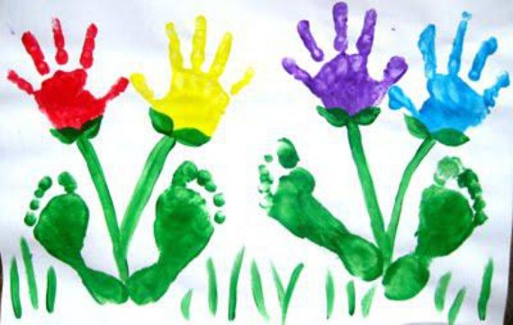 570x361 Drawing Ideas For Kids Learn To Paint With A Palm And Fingers - Drawing Activities For Toddlers