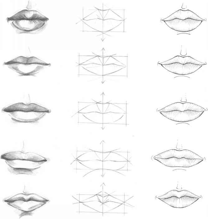 668x703 how to draw lips step - Drawing Analysis