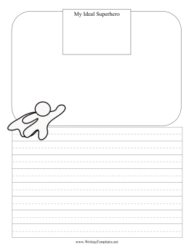 281x364 Draw A Picture Of Your Idea Superhero On This Printable Drawing - Drawing And Write Template