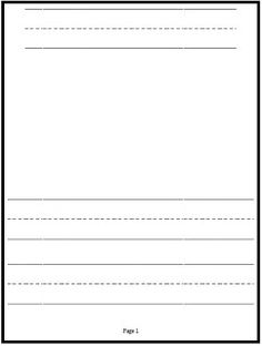 236x312 Free Lined Paper With Space For Story Illustrations Checkout - Drawing And Write Template