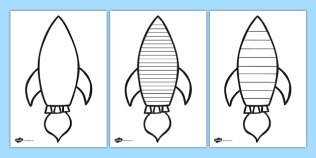 630x315 Space Rocket Writing Frame - Drawing And Write Template
