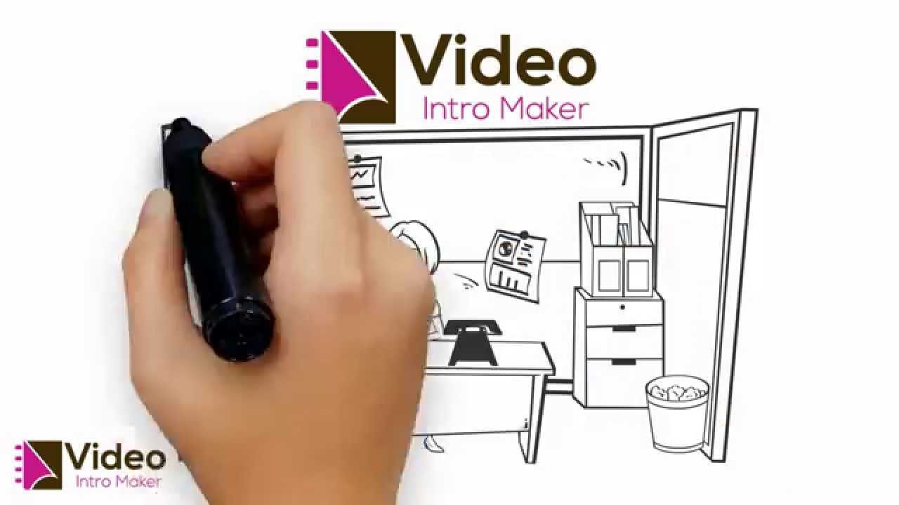 1280x720 Video Intro Maker - Drawing Animation Online