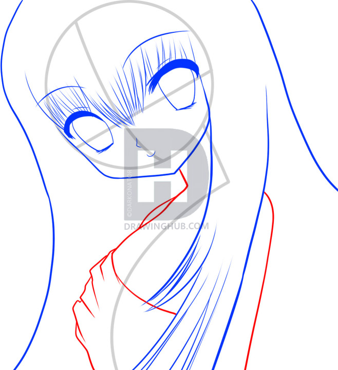 658x720 How To Draw An Anime Face, Anime Face, Step - Drawing Anime Face Step By Step