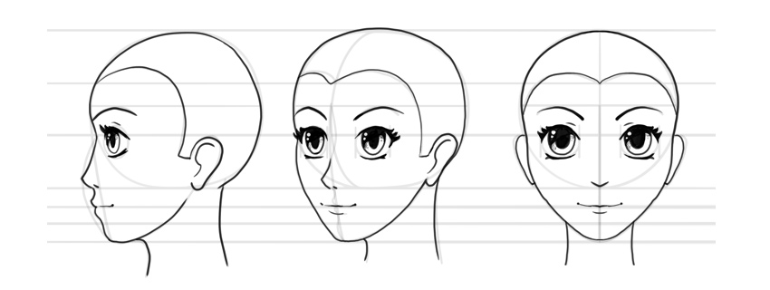 Drawing Anime Face Step By Step at PaintingValley.com | Explore ...