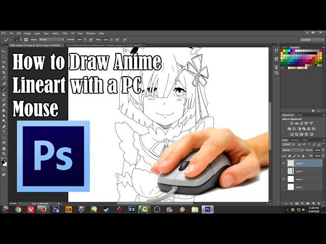 640x480 How To Draw Anime Lineart With A Pc Mouse - Drawing Anime On The Computer