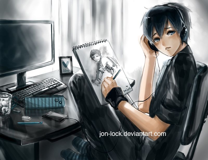 800x618 Jon Lock, Sketchbook, Drawing - Drawing Anime On The Computer