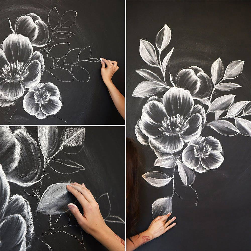 1000x1000 How To Draw Flowers And Turn These Drawings Into Really Cool Wall - Drawing Art Flowers