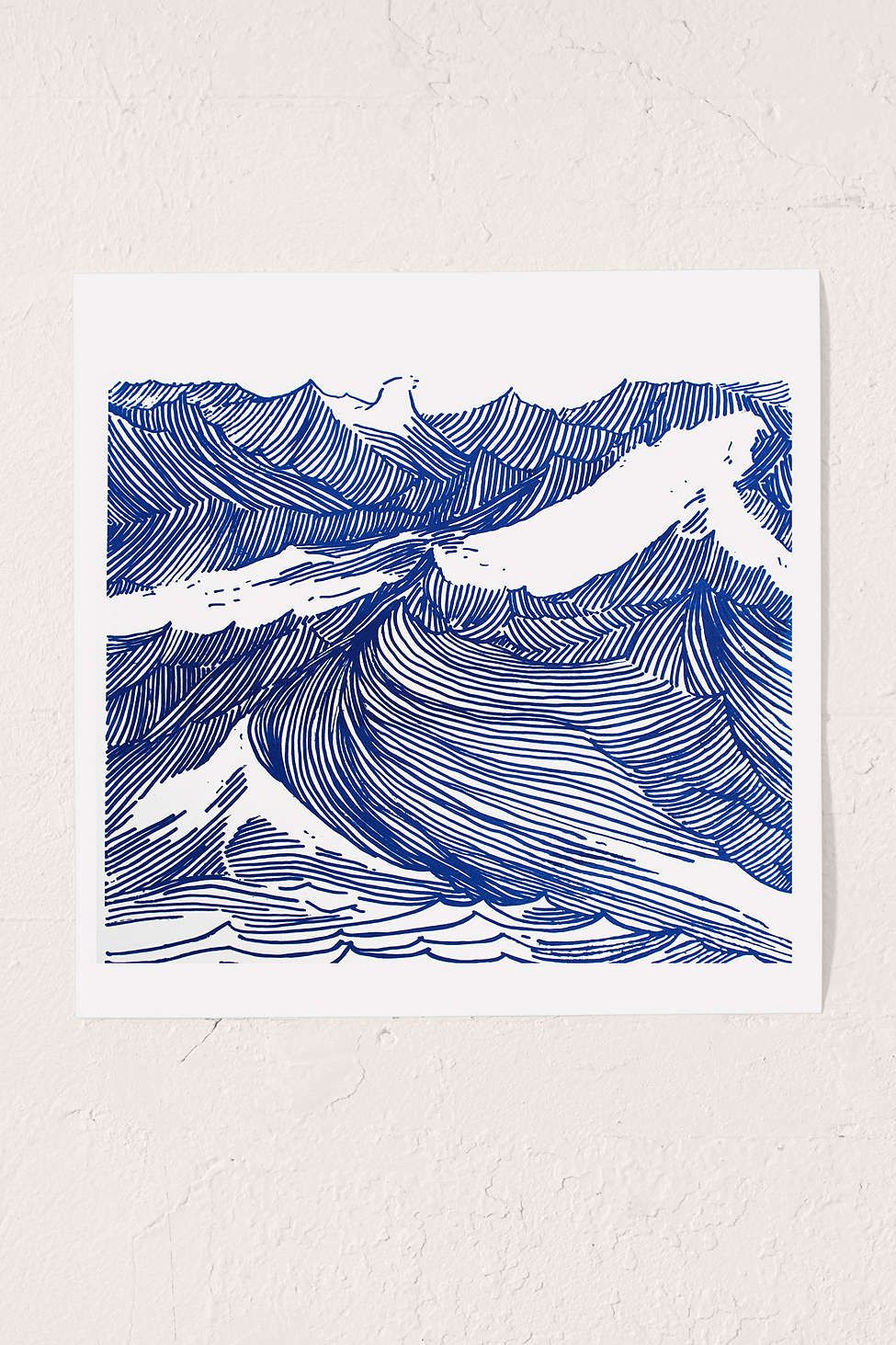 975x1463 kym fulmer crashing waves art print in hallway art, wave - Drawing Art Prints