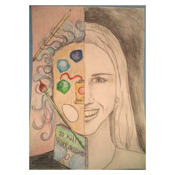 600x600 Two Project Ideas For Grade Art Half Faces And Wire Sculptures - Drawing Art Projects