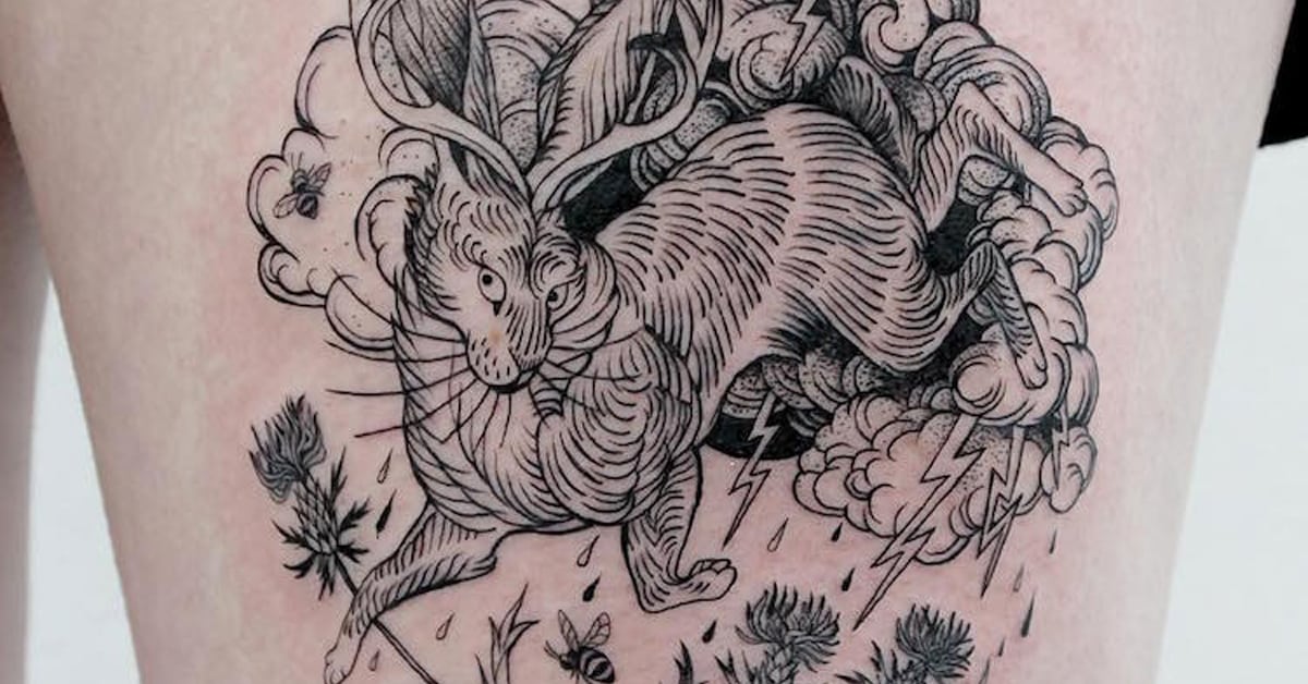 1200x628 Fine Line Tattoo Artist Creates Detailed Black Ink Tattoo Art - Drawing Art Tattoo