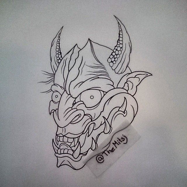 640x640 hannya outlines - Drawing Art Tattoo