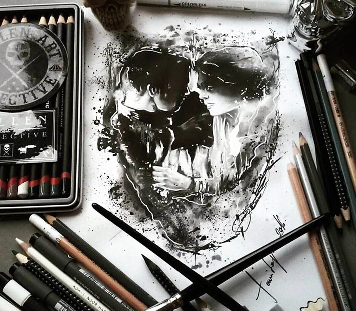 710x620 Skull Drawing - Drawing Art Tattoo