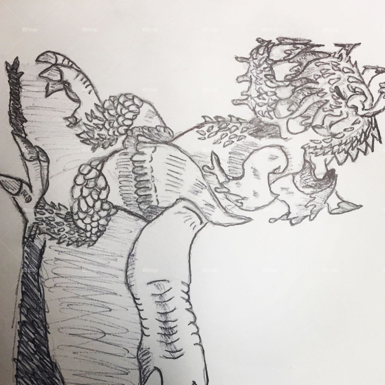 1280x1280 This Is A Drawing Of A Concept For A Monster In A Game - Drawing Artist Game