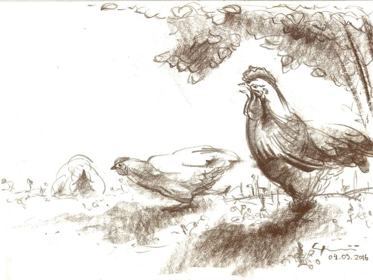 770x577 Game Hens Drawing - Drawing Artist Game