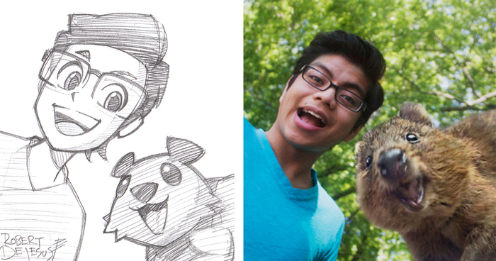 700x368 This Artist Turns Strangers Into Anime Characters Bored Panda - Drawing Artist Near Me