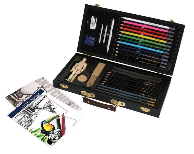 794x630 Sketching And Drawing Artist Set With Wooden Storage Box For Etsy - Drawing Artist Set