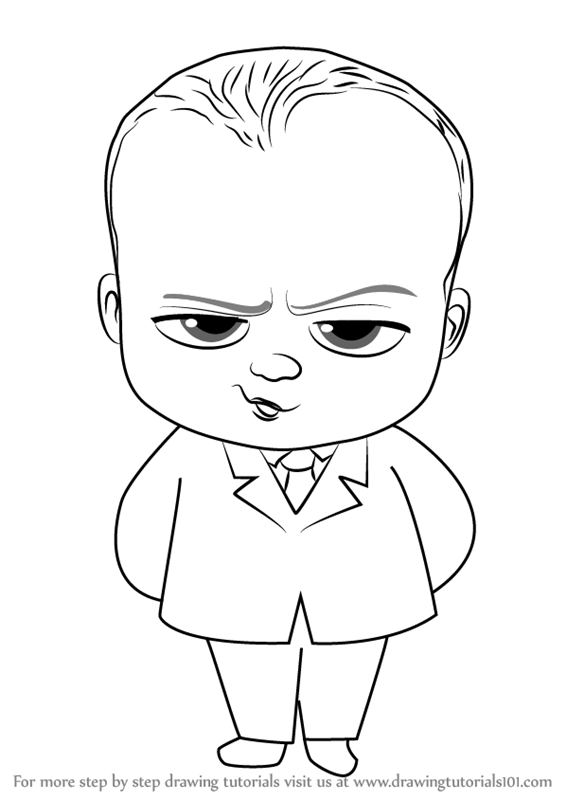 566x800 learn how to draw baby boss from the boss baby - Drawing Baby