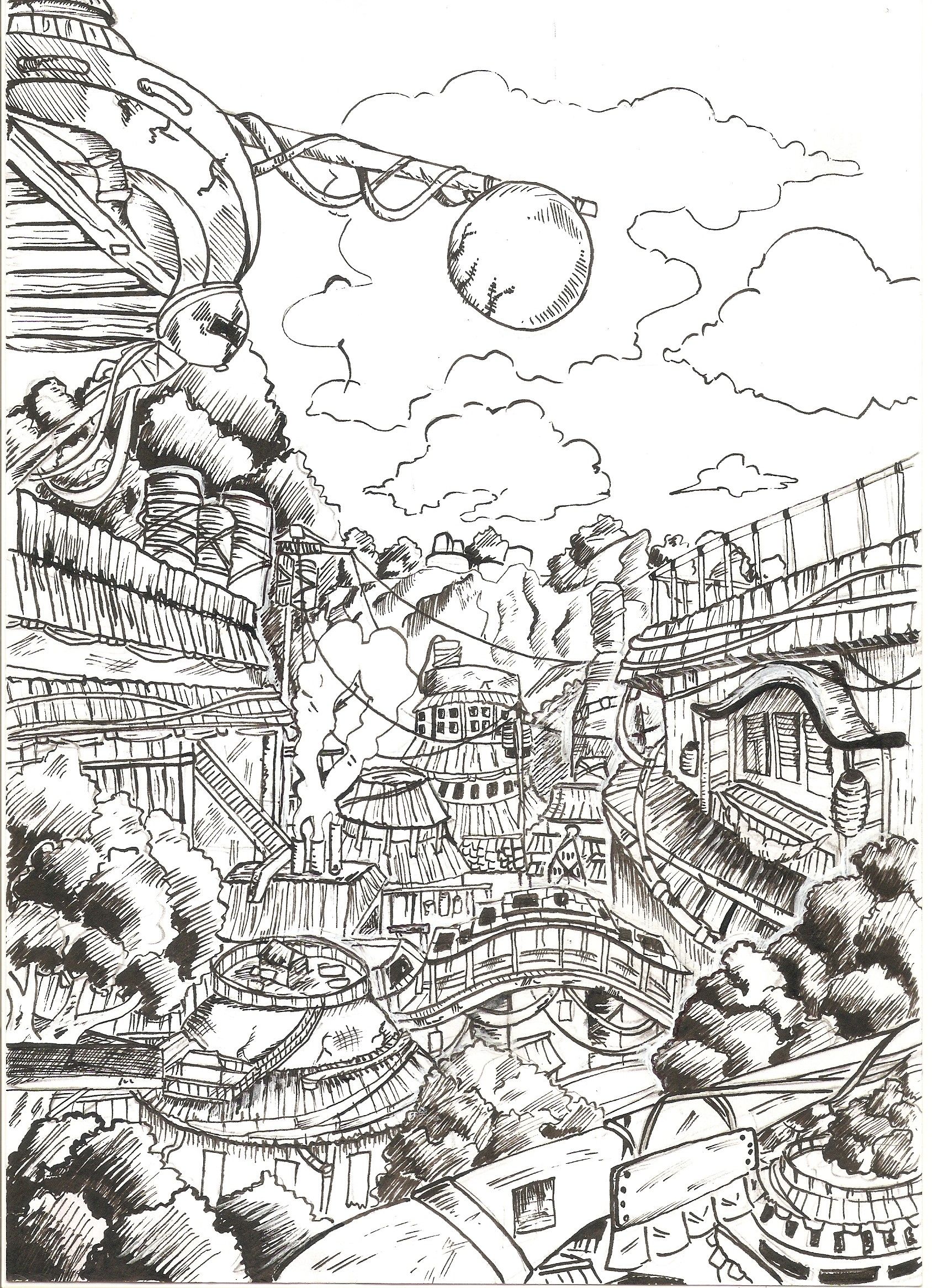 1688x2333 I Love Drawing Backgrounds And Masashi Kishimoto Inspires Me A Lot - Drawing Backgrounds