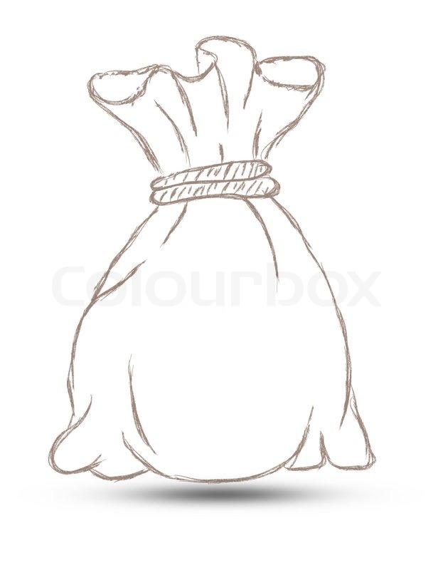 623x800 Full Bag Of Money Children's Drawing Stock Photo Colourbox - Drawing Bag