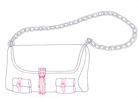 450x320 How To Draw A Bag I Draw Fashion - Drawing Bag