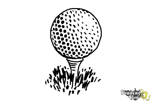 600x400 How To Draw A Golf Ball - Drawing Ball