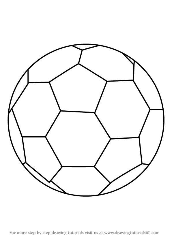 596x843 Learn How To Draw Soccer Ball - Drawing Ball