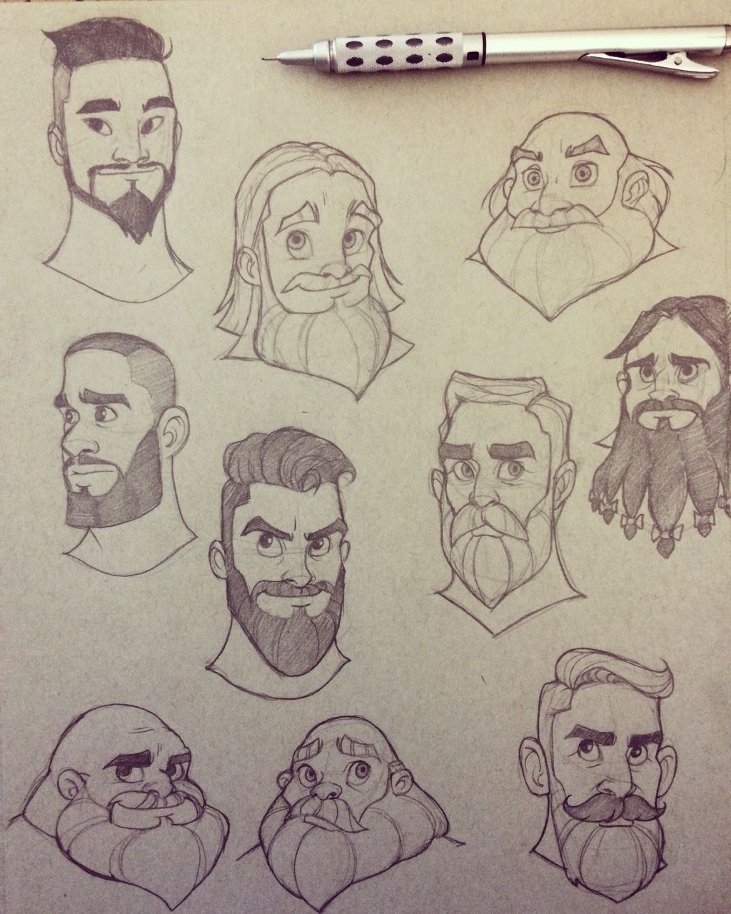 1024x1280 beard sketching character design - Drawing Beard