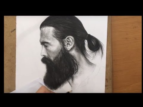 480x360 drawing time lapse how to draw hair, and beard - Drawing Beard