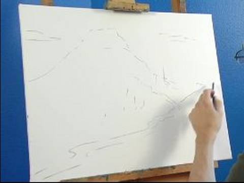 480x360 How To Paint Landscapes How To Sketch On Canvas Before Landscape - Drawing Before Painting