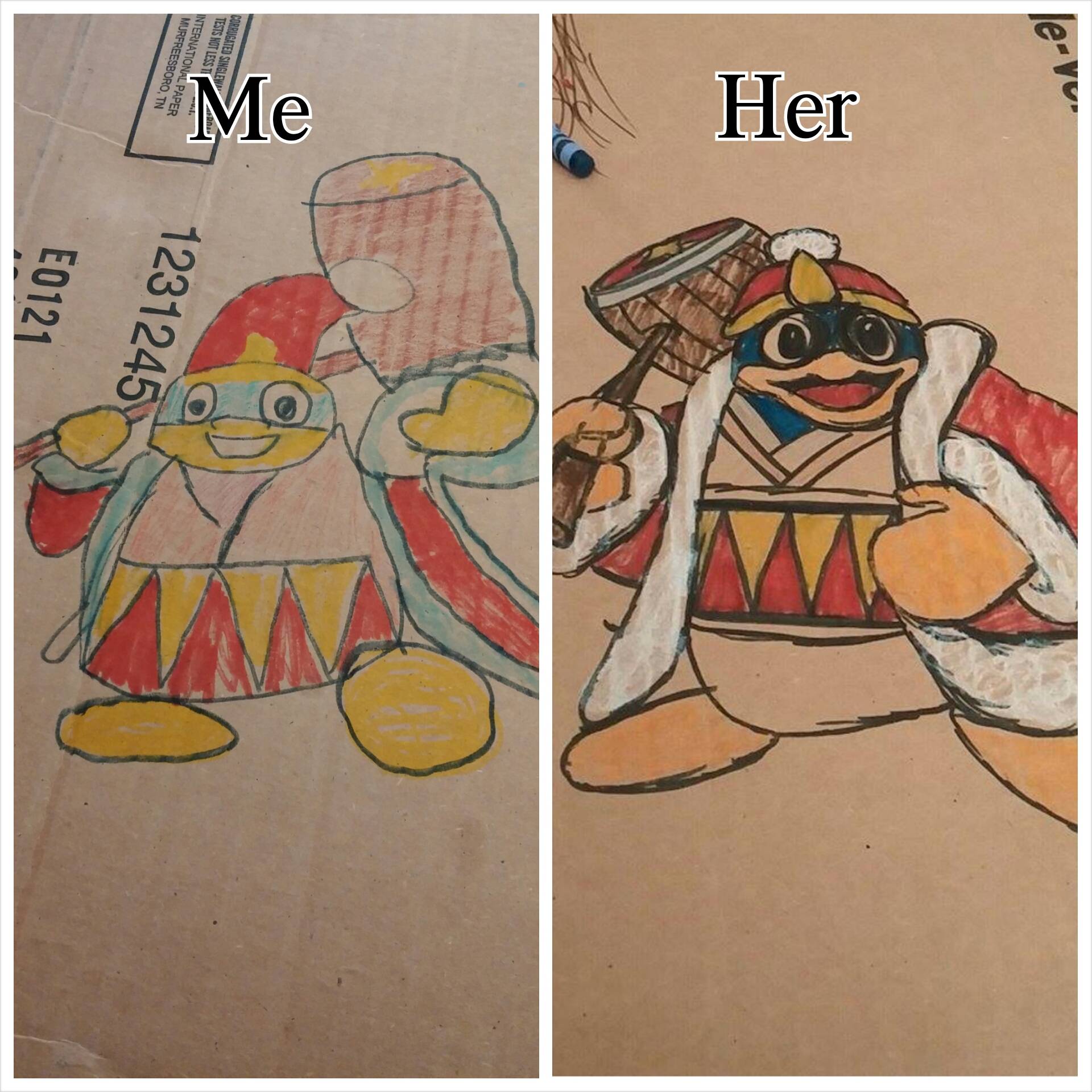 1920x1920 We Had A Minute Drawing Contest To See Who Could Draw The King - Drawing Better